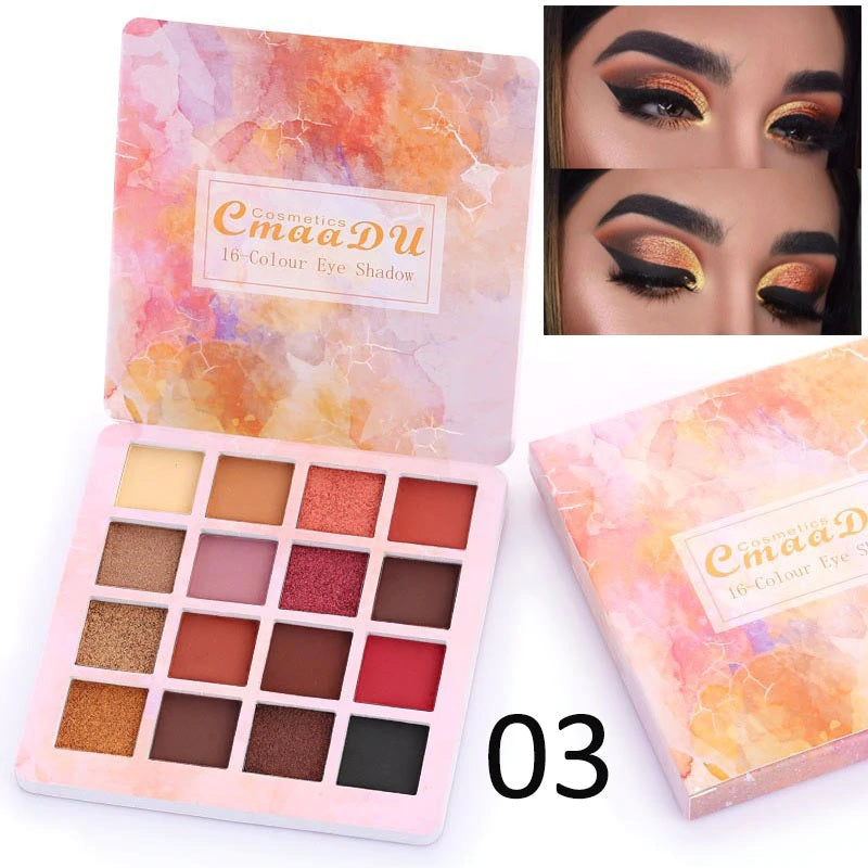 16 Color Eyeshadow Makeup Palette Matte & Shimmer Powder