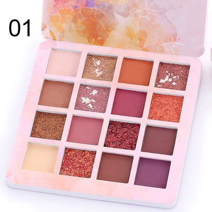 16 Color Eyeshadow Makeup Palette Matte & Shimmer Powder